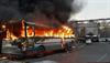 آتش سوزی اتوبوس در خیابان ولی عصر(عج) + عکس