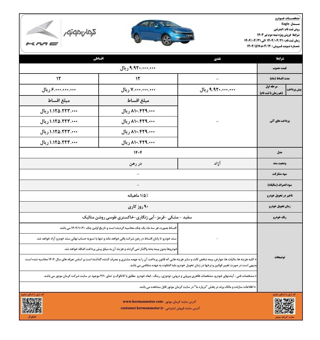 فروش خودرو کیامسی ایگل