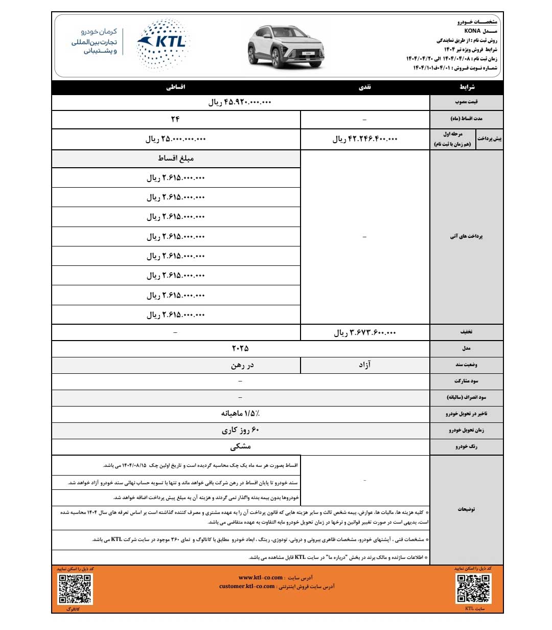 ثبت نام هیوندا کونا